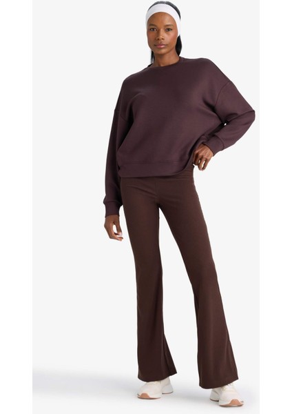 Oversize Geniş Kalıp Bisiklet Yaka Modal Sporcu Sweatshirt E8954AX25AU fiyatları