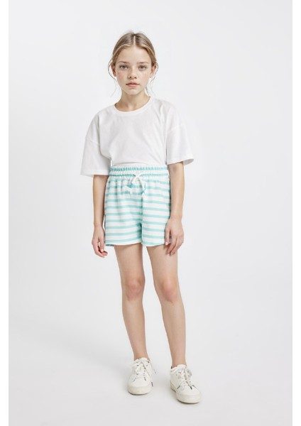 Kız Çocuk Çizgili Şort D0902A824HS fiyatları