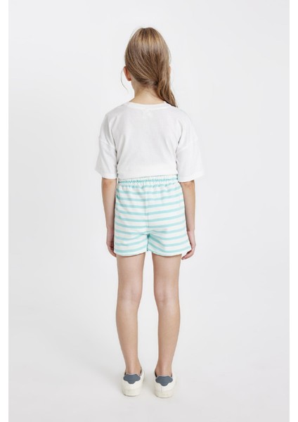Kız Çocuk Çizgili Şort D0902A824HS indirimleri