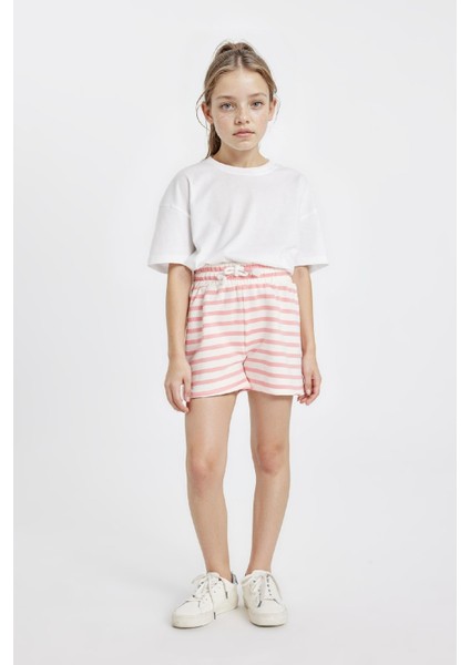 Kız Çocuk Çizgili Şort D0902A824HS