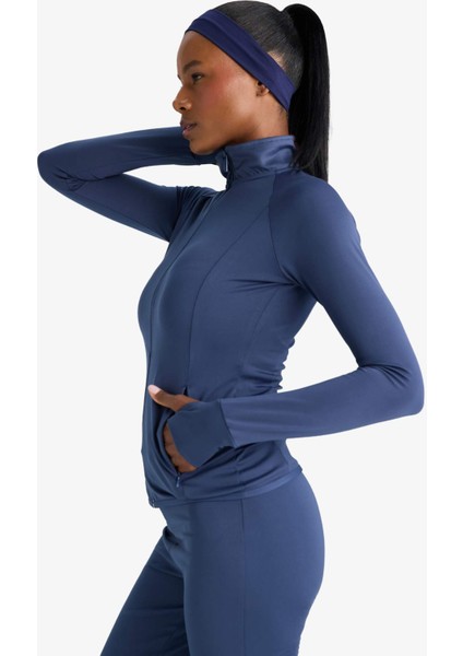 Fit Fitted Vücuda Oturan Ultra Soft Dik Yaka Çift Cepli Parmak Detaylı Fermuarlı Spor Hırka B3985AX25AU