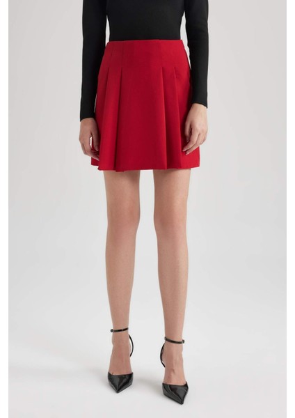 Normal Bel Kırmızı Pileli Mini Etek B5742AX23AU fırsatları