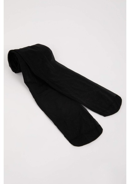 Kadın Siyah 15 Denye Külotlu Çorap B5871AXNS