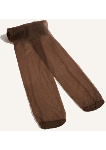 Kadın Kestane 15 Denye Külotlu Çorap B5871AXNS