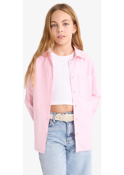 Kız Çocuk 2'li Takım Okul Oxford Uzun Kollu Gömlek Tişört F9954A825AU fiyatları