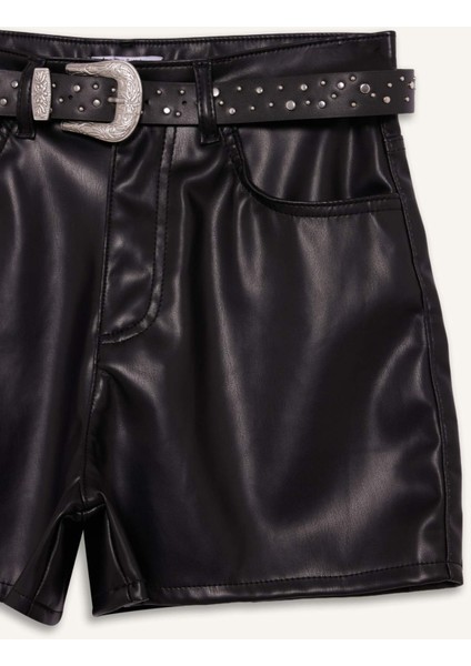 Normal Bel Kısa Paça Suni Deri Şort G1666AX25WN fiyatları