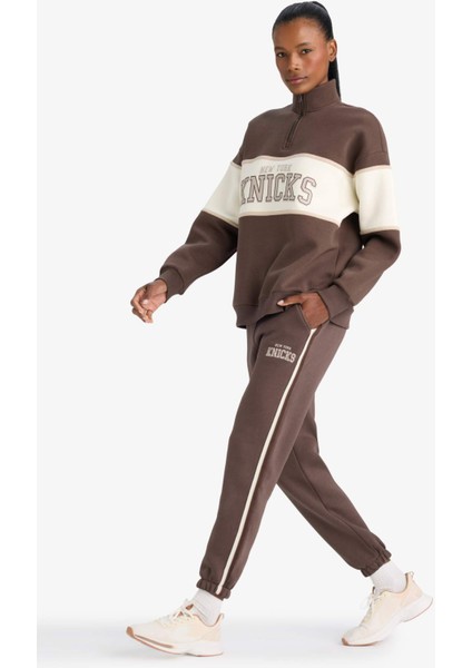 Fit NBA New York Knicks Cepli Standart Boy Jogger Eşofman Altı E9759AX25AU