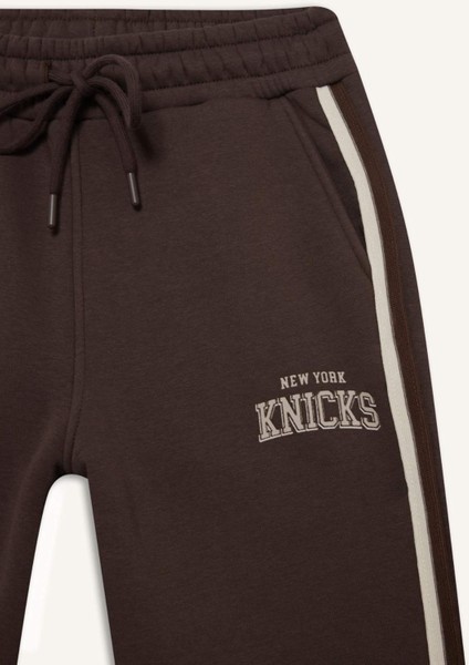 Fit NBA New York Knicks Cepli Standart Boy Jogger Eşofman Altı E9759AX25AU