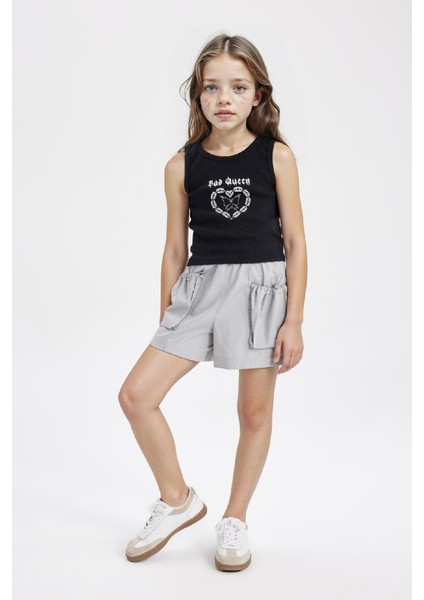 Kız Çocuk Pamuklu Cepli Şort fiyatları