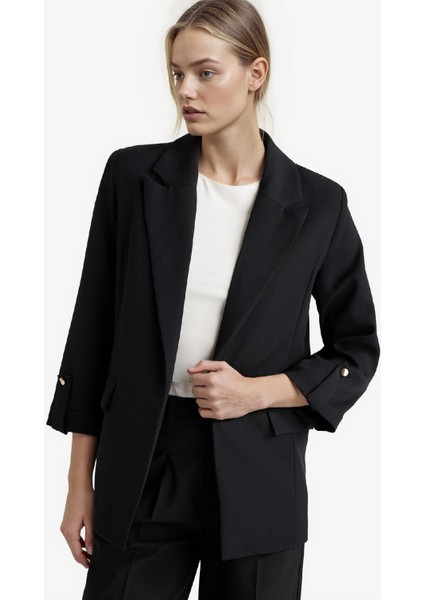 Oversize Geniş Kalıp Ceket Yaka Basic Blazer Ceket C3215AX25AU fiyatları