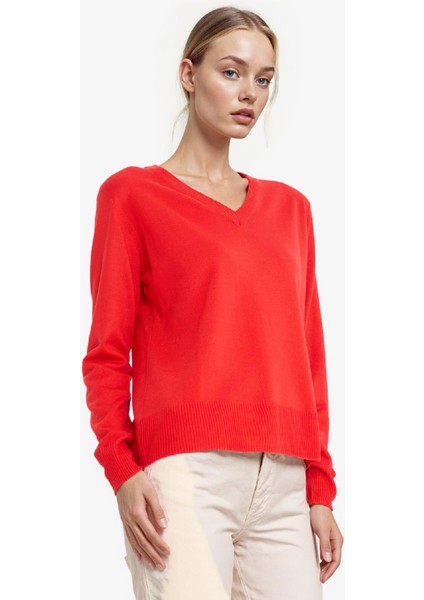 Relax Fit V Yaka Triko Kazak fırsatları