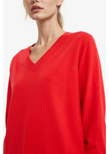 Relax Fit V Yaka Triko Kazak indirimleri