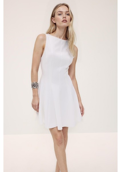 Kayık Yaka Kolsuz Mini Elbise F2692AX25SP modelleri