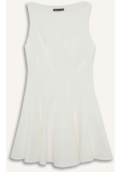 Kayık Yaka Kolsuz Mini Elbise F2692AX25SP indirimleri