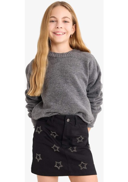 Kız Çocuk Yıldız Desenli Gabardin Etek G3797A825WN modelleri