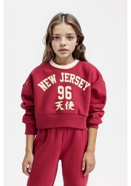 Kız Çocuk 2'li Takım Sweatshirt Beli Lastikli Eşofman Altı D4867A824WN modelleri