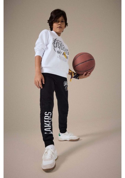 Erkek Çocuk NBA Los Angeles Lakers Beli Lastikli Jogger Eşofman Altı F4088A825AU