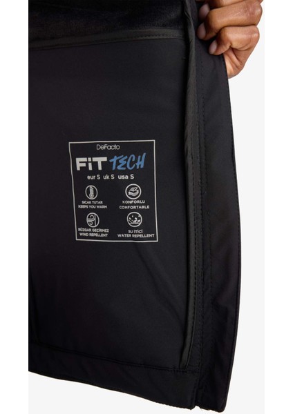 Fit Su İtici Softshell Slim Fit Dar Kesim Kapüşonlu Fermuarlı Cepli Mevsimlik Yağmurluk C4951AX25AU