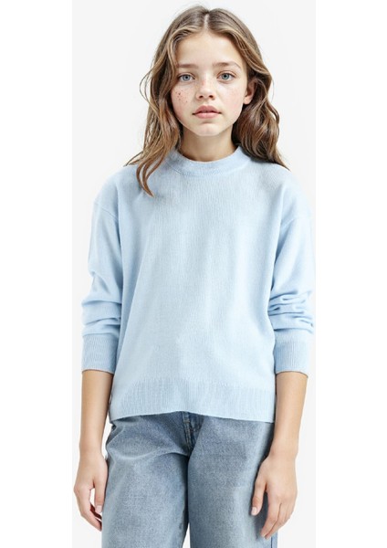 Kız Çocuk Standart Fit Bisiklet Yaka Triko Kazak C6902A825AU fiyatları