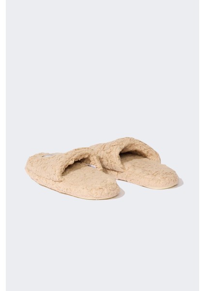 Kadın Tembel Hayvan Temalı Düz Taban Pelüş Ev Terliği D9179AX24AU modelleri