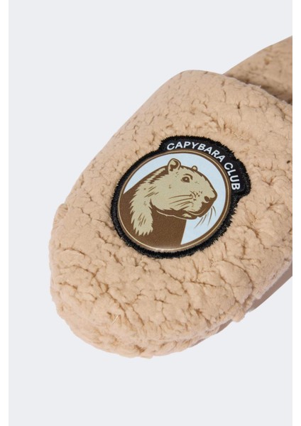 Kadın Tembel Hayvan Temalı Düz Taban Pelüş Ev Terliği D9179AX24AU indirimleri