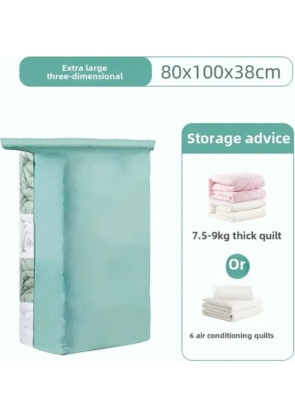 Vakum Sıkıştırma Çantası Pomma Giysileri Yorum Yorgan Depolama Ev Çantası Büyük 3D Vakum Sıkıştırma Torbaları Renk: 80X100X38CM (Yurt Dışından)