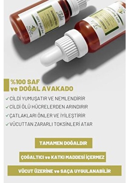 Avokado Yağı 20 ml Cilt ve Saç İçin Derin Onarım Sağlayan Doğal Yağ