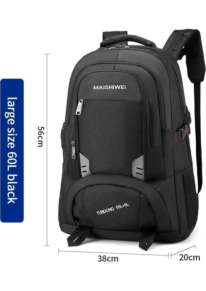 Erkekler 20 Inç Dizüstü Bilgisayar Sırt Çantası 60 L 80 L Büyük Kapasiteli Menwomen Kalitesinde Iş Sırt Çantası Oxford Seyahat Bagcolor: Siyah 60 L/boyut: 20 Inç (Yurt Dışından)