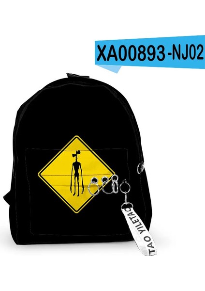 Popüler Gençlik Korku Creepypasta Siren Head School Çantalar Dizüstü Bilgisayar Backpacks 3D Oxford Su Geçirmez Anahtar Zincir Küçük Seyahat Çantaları Renk: Gösterildiği Gibi (Yurt Dışından)