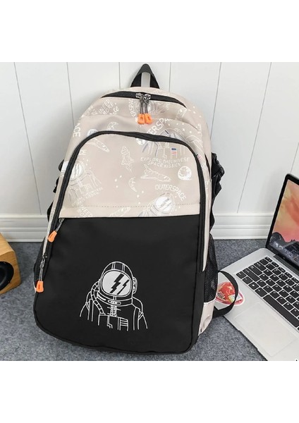 En Çok Satan Sokak Tarzı Erkek Sırt Çantası, Büyük Kapasiteli Erkek ve Kız Sırt Çantası, Moda Üniversite Kampüsü Backpackcolor: Siyah/beden: 44CM-48CM (Yurt Dışından)