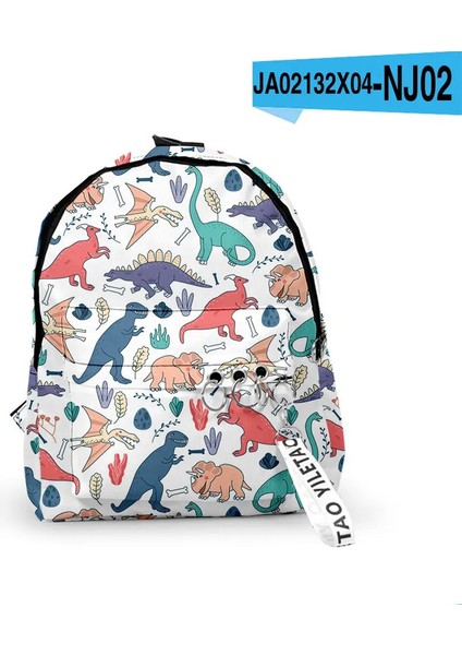 Karikatür Popüler Dinozor Okulu Çanta Erkek Kız Kızlar Sevimli Küçük Seyahat Çantaları 3D Baskı Oxford Su Geçirmez Ana Zincir Defter Sırt Çantaları Renk: Sky Mavisi (Yurt Dışından)