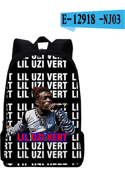 Trendy Popüler Lil Uzi Vert Defter Backpacks Öğrenci Okul Çantaları 3D Baskı Oxford Su Geçirmez Erkekler/kız Dizüstü Bilgisayar Backpackscolor: 3D (Yurt Dışından)