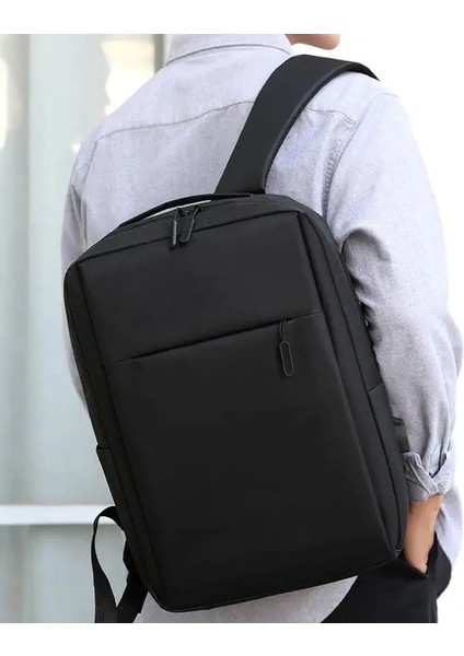 Yeni Çok Yönlü Iş Çantası USB Okul Çantası Su Geçirmez Dizüstü Bilgisayar Çantası Sırt Çantası: Siyah/boyut: 16 Inç (Yurt Dışından)