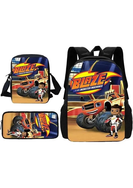 Blaze ve Canavar Makineleri Çocuk Okulu Sırt Çantası Omuz Çantası Kalem Çantaları Erkekler Için Okul Çantaları En Iyi Hediye Renk: XHOO1-TZ-159-A3 (Yurt Dışından)