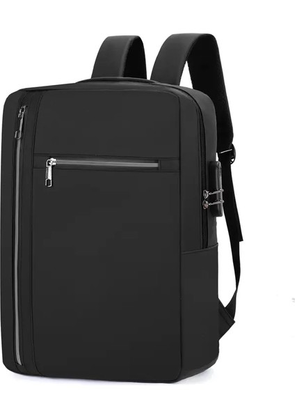 Şifre Kilidi ile Hırsızlık Karşı Çantası - Büyük Kapasite, Iş Seyahati, Banliyö ， Dizüstü Bilgisayar Çantası ， Çoklu Renk Mevcut Renk: Siyah (Yurt Dışından)