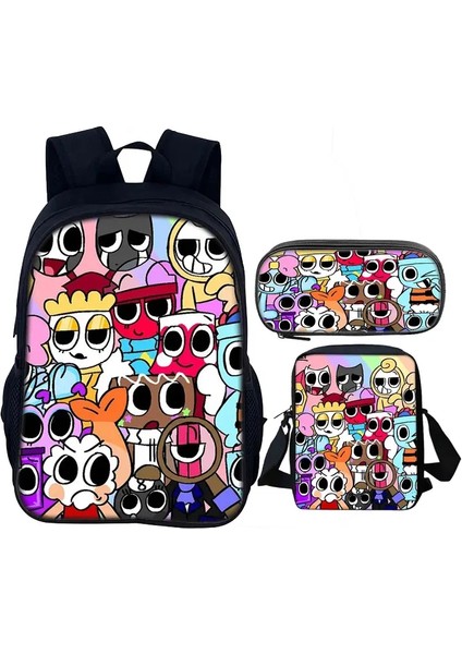 Dandys World Sırt Çantası Çocuklar Okul Çantası Oyunu Karikatür Omuz Omuz Çantası Kalem Kılıf Mochila Öğrenci Arka Paket Çantalar Erkek Kız Sırt Çantası Hediye Renk: 4 (Yurt Dışından)