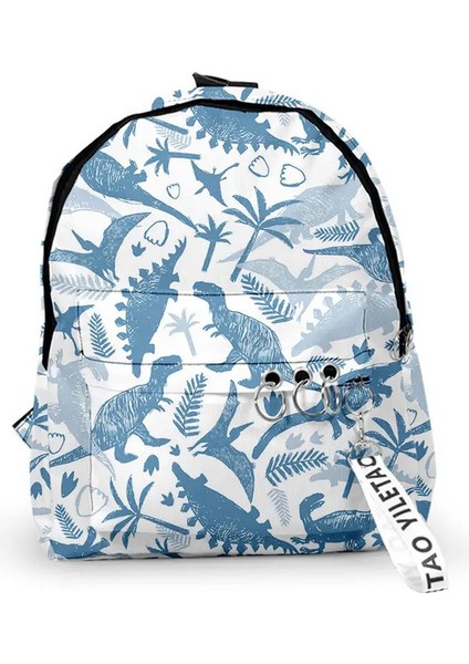 Karikatür Popüler Dinozor Okulu Çanta Erkek Kız Kızlar Sevimli Küçük Seyahat Çantaları 3D Baskı Oxford Su Geçirmez Ana Zincir Defter Backpackscolor: Yeşil (Yurt Dışından)