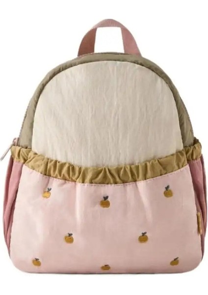 Yeni Küçük Elma Sırt Çantası Tatlı Büyük Kapasiteli Öğrenci Dizüstü Torbası Nakış Hafif Handbagcolor: Bej (Yurt Dışından)