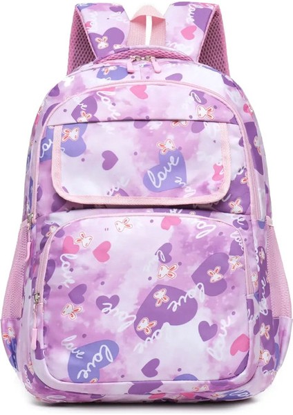 Ilkokul Öğrencileri Için Yüksek Estetik Leke Dirençli Naylon Baskılı Naylon Baskılı Çift Omuzlu Sırt Çantası (3-6. Sınıflar)-Büyük Kapasite Rengi: Mor/boyut: 15 Inç (Yurt Dışından)