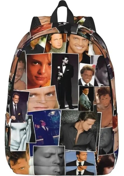 Luis Miguel Mexico Singer Serin Sırt Çantası Açık Okul Iş Kolajı Y2K Canlı Day Pack Erkek Kadın Dizüstü Bilgisayar Omuz Çantası Renk: 2/boyut: 12 Inç (Yurt Dışından)