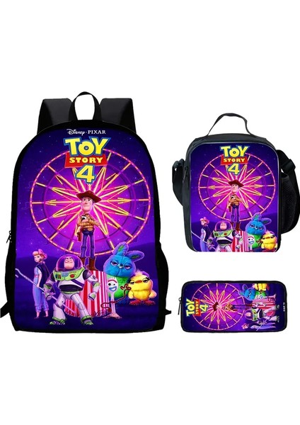3pcs Set Disney Toy Story School Sırt Çantası Öğle Yemeği Çantaları, Kalem Çantaları, Erkekler Için Karikatür Okul Çantaları, Çocuk Rengi Için En Iyi Hediye: 3PCTS003 (Yurt Dışından)