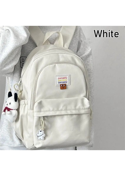 Büyük Kapasiteli Sırt Çantası Dalı Naylon Günlük Okul Çantaları Seyahat Taşınabilir Omuz Bagcolor: Beyaz (Yurt Dışından)