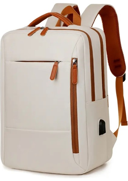 Business USB Şarj Su Geçirmez Sırt Çantası Şık Büyük Kapasiteli Dizüstü Bilgisayar Çantası Seyahat ve Erkek ve Öğrenciler Için Banliyö Sırt Çantası (Yurt Dışından)