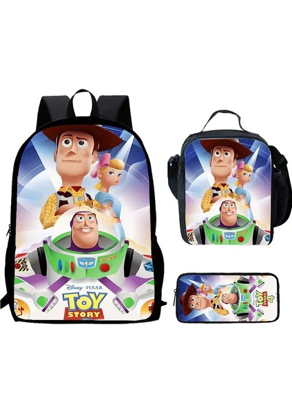 3pcs Set Disney Toy Story School Sırt Çantası Öğle Yemeği Çantaları, Kalem Çantaları, Erkek Kızlar Için Çizgi Film Okul Çantaları, Çocuk Rengi Için En Iyi Hediye: 3PCTS005 (Yurt Dışından)