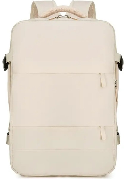 Sırt Çantası 40X30X20 Kabin Çantası, Erkekler Için Seyahat Sırt Çantası El Bagajı, Iş Dizüstü Bilgisayar Sırt Çantası, Hafif Seyahat Dizüstü Bilgisayar Çantası Renk: Bej (Yurt Dışından)