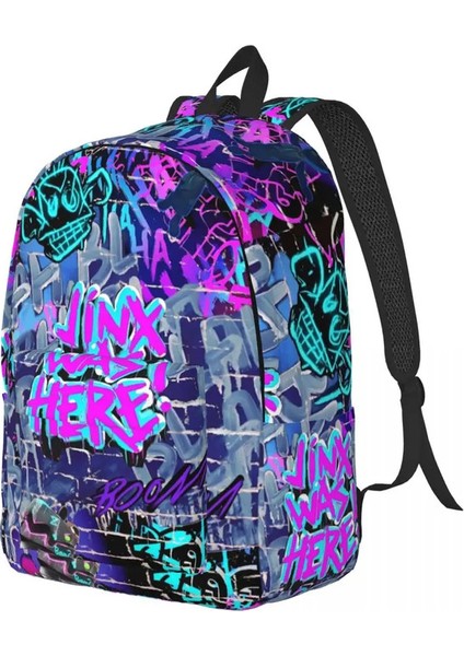 Arcane Jinx Maymun Graffiti Sırt Çantası Erkekler Kadın Moda Öğrenci Işletme Day Çekme Boom Anime College Omuz Çantası Açık Mekan Çantası: Gösterildiği Gibi/boyut: Çocuklar Için (Yurt Dışından)