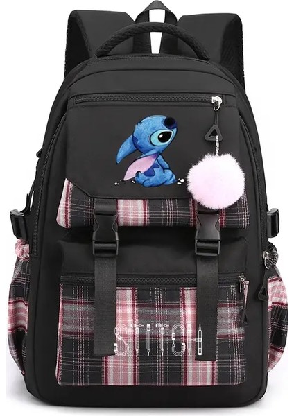 Miniso Stitch Sırt Çantası Okul Öğrenci Genç Kitap Çantaları Erkek Kız Okula Dönüş Sırplı Kadınlar Kawaii Mochila Escola Renk: 7 (Yurt Dışından)