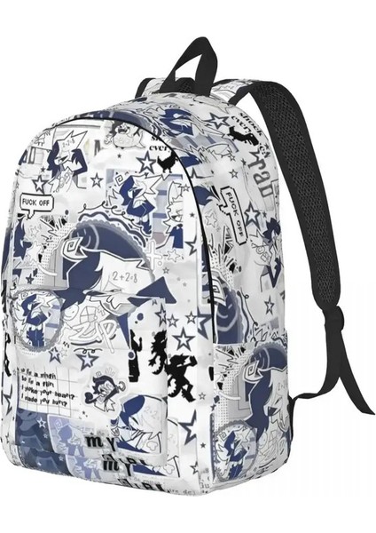 Temel Kağıt Eğitim Zip Sırt Çantası Erkekler Için Kadınlar Genç Öğrenci Işletme Daypack Cartoon Game College Canvas Bags Sportscolor: Gösterildiği Gibi/boyut: Çocuklar Için (Yurt Dışından)