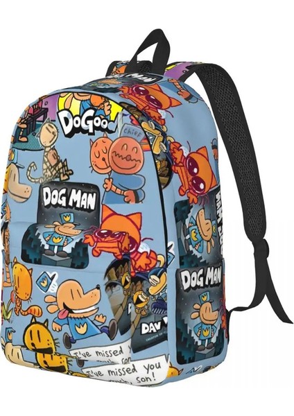 Köpek Man Comic Film Backpack Erkekler Için Kadınlar Günlük Lise Iş Iş Günlüğü Koleji Tuval Çantalar Hafif Kilo: 1/boyut: 43X36CM (Yurt Dışından)