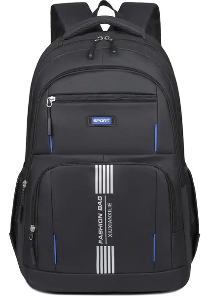 16 Inç Hafif Seyahat Dizüstü Bilgisayar Sırt Çantası, Büyük Kapasiteli Taşınabilir Sırt Çantası, Ayarlanabilir Kayış, Iş Sırt Çantası: Siyah (Yurt Dışından)